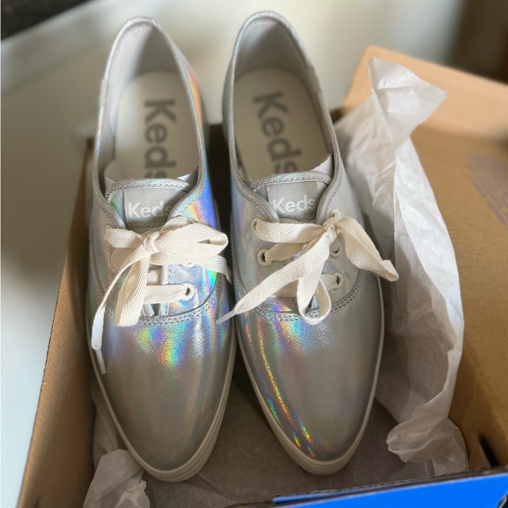 Keds Iridescent Silver Sneakers